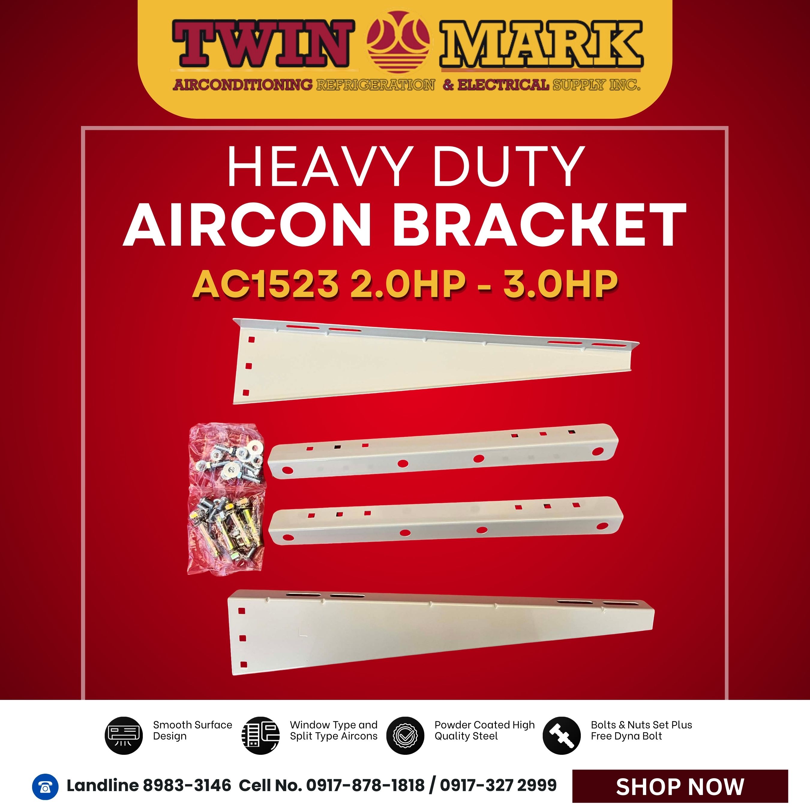Aircon Bracket Heavy Duty 2.0HP to 3.0HP Outdoor - Powder Coated | ACCU ...