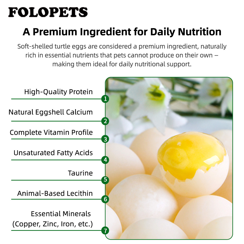 Natural Turtle Egg Fur Booster Powder for Dogs Cats Omega3 Biotin Zinc ...