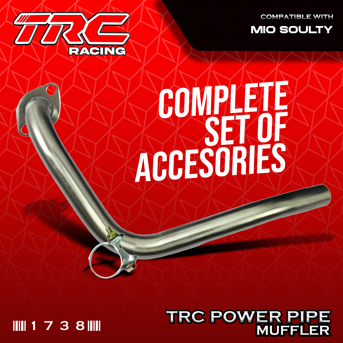 TRC RACING POWER PIPE MUFFLER EXHAUST for MIO SOULTY 1738 | Shopee ...