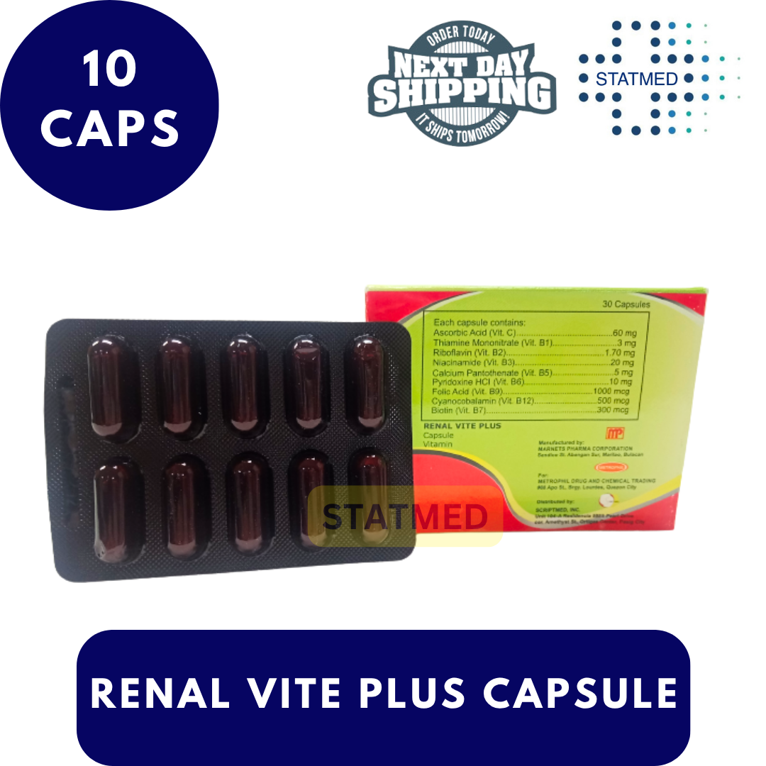 Renal Vite Plus Capsule Vitamins Kidney Supplement l 10 & 30 Caps ...