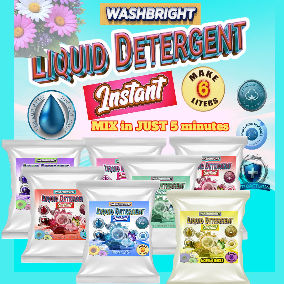 Instant kit PREMIUM Liquid Detergent 6L&12L with free stickers | Shopee ...