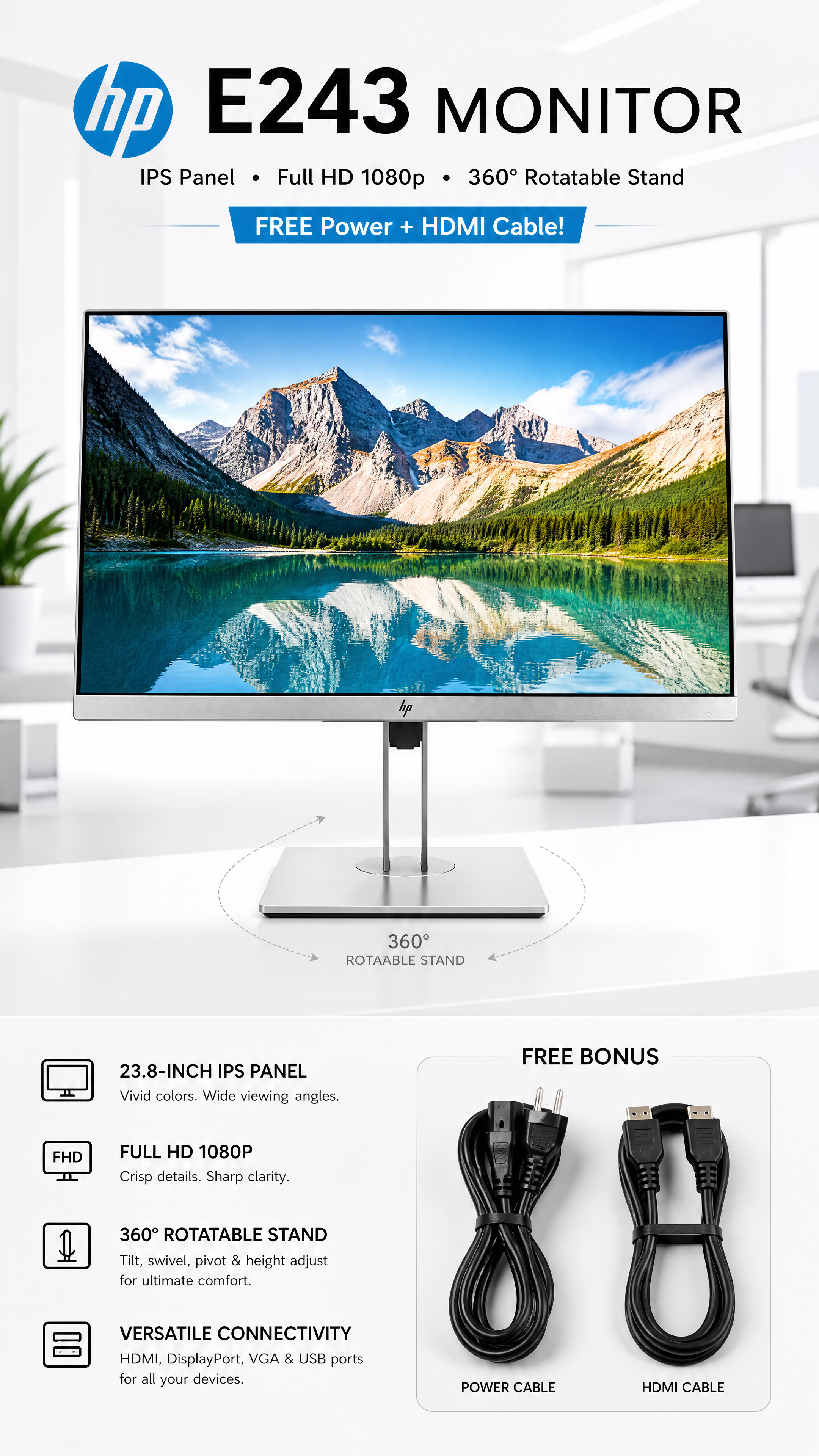 HP DELL SURPLUS Monitor 24