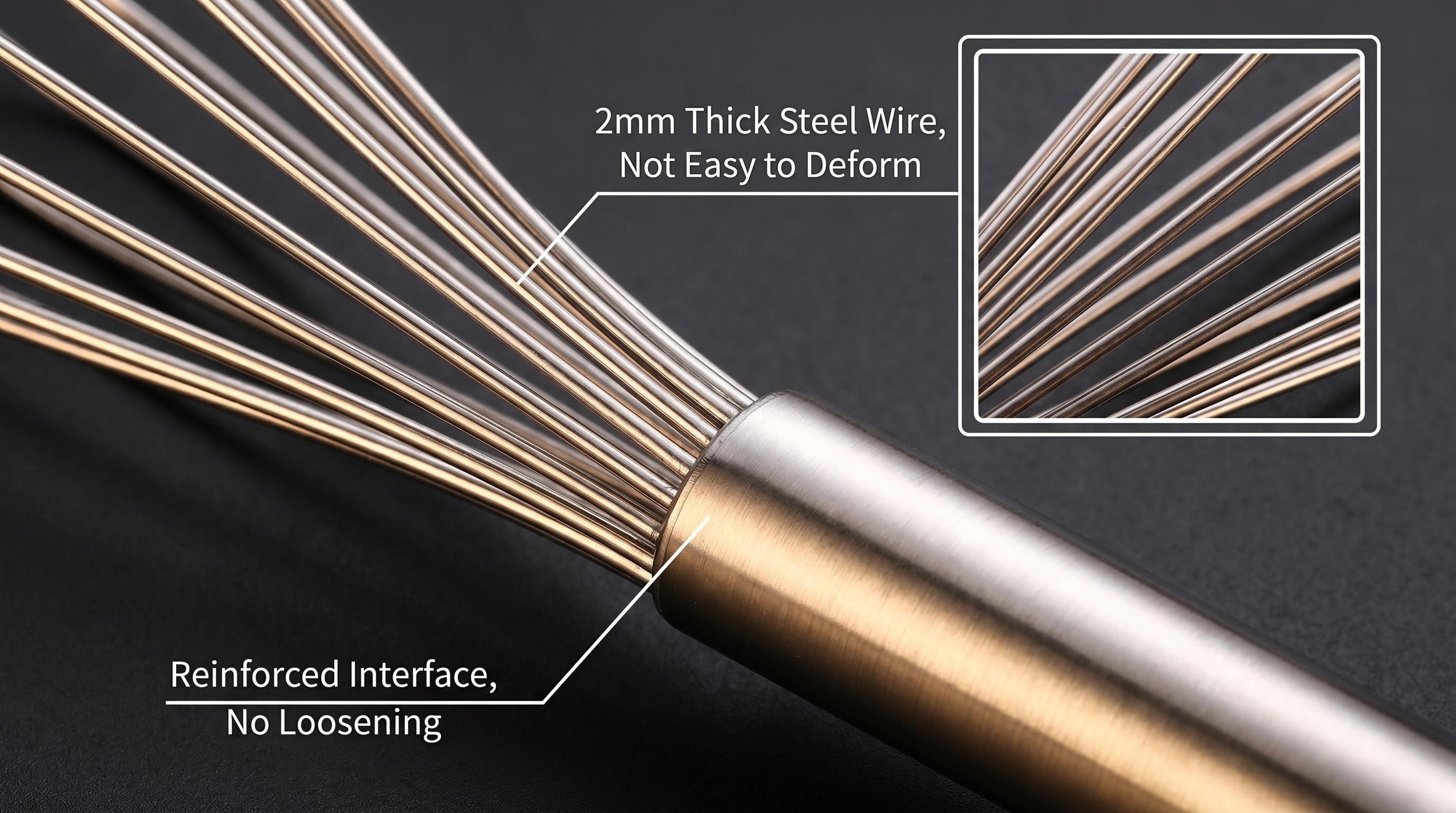 Heavy Duty Thickened Wire Whisk Stainless Steel Egg Beater for Baking ...