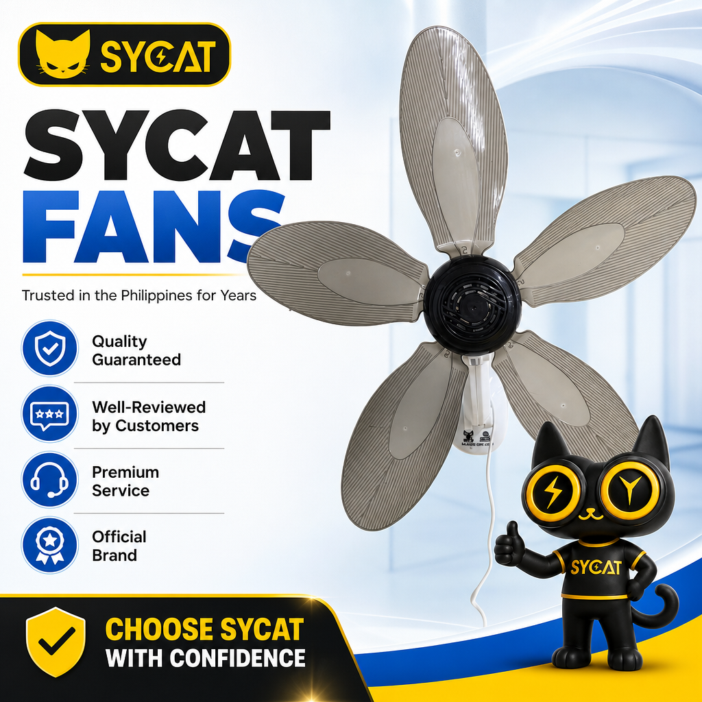 SYCAT 5 Blade Clip Wall Fan Big Electric Cooling Fan Portale Fan Clover ...