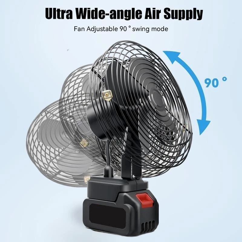 8 inch Mini Electric Fan Rechargeable Lithium Battery Cordless Outdoor ...
