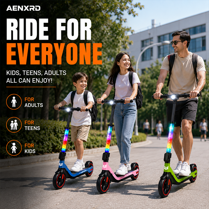 AENXRD LED Light Foldable Electric Scooter 4 Color Portable Urban ...