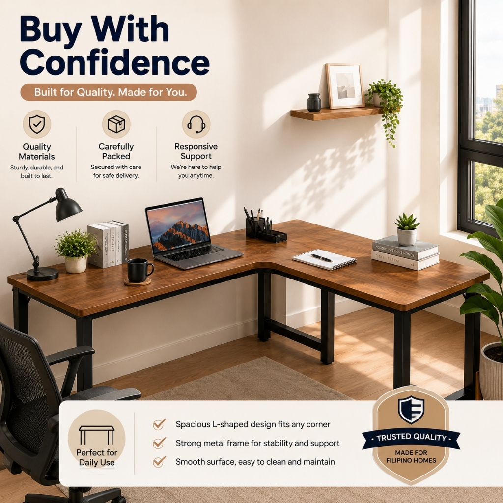 L-Shaped Corner Table Gaming Table Computer Desk Office Desk Study ...