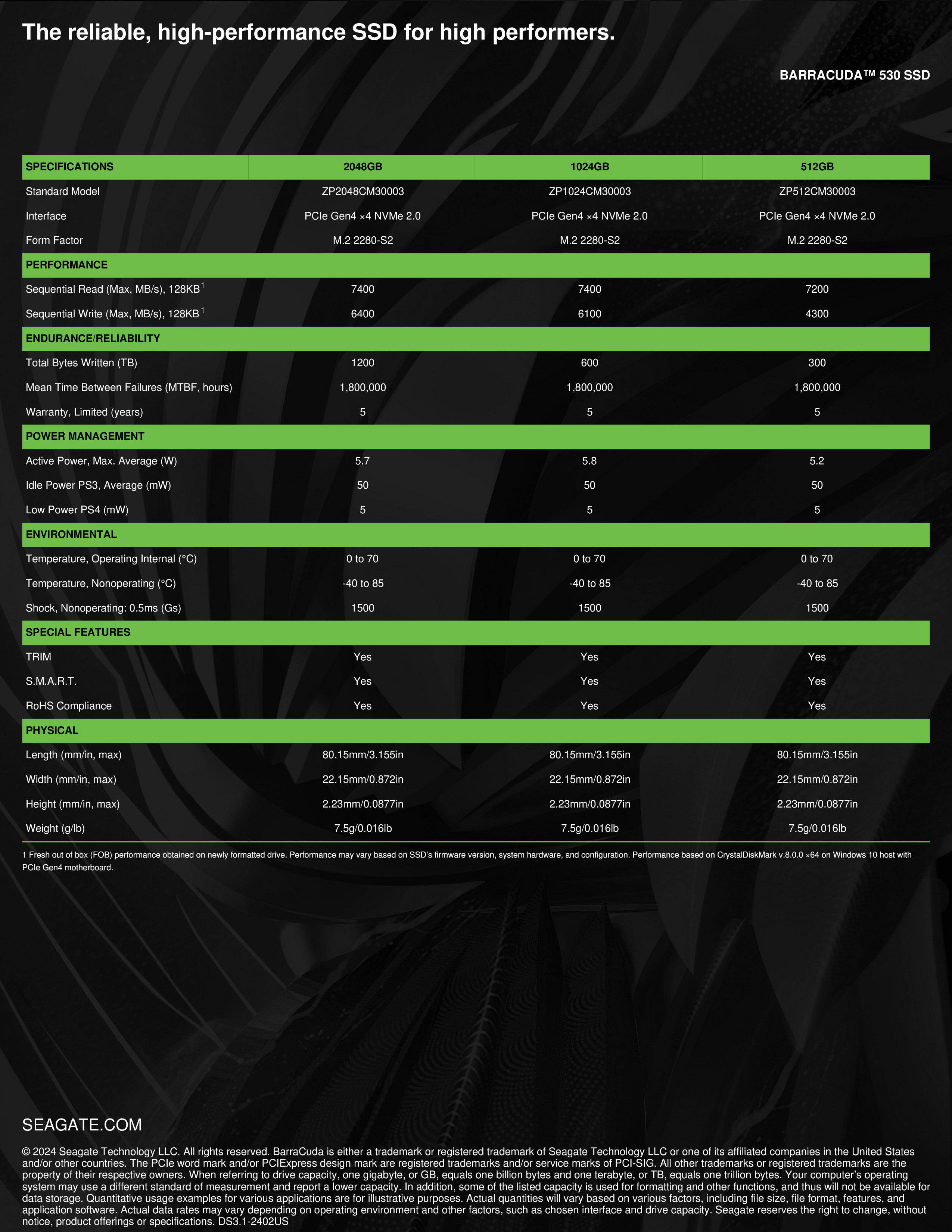 Seagate BarraCuda 520/530 1TB/2TB NVMe M.2 5000MB/s SSD ZZM Trading ...