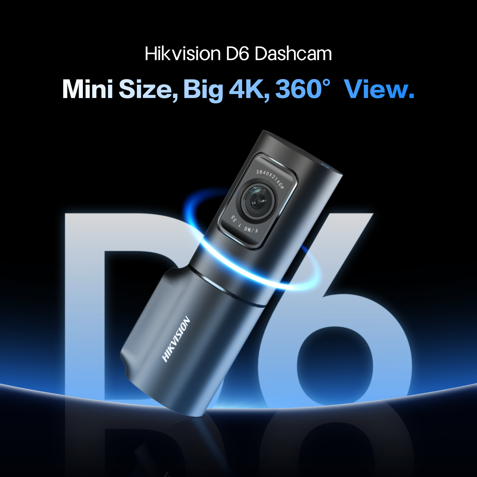 Hikvision D6 Dash Cam 4K Night Vision F1.55 Large Aperture ...