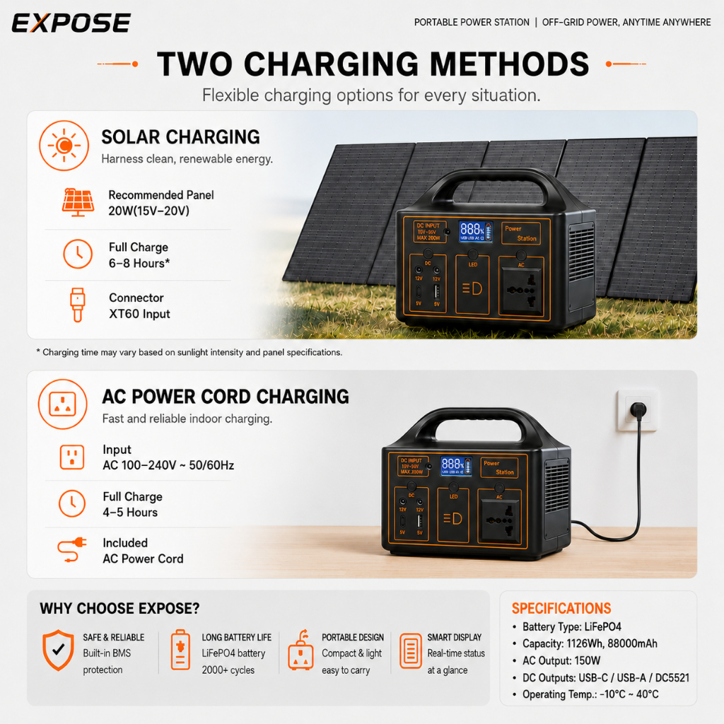 Expose Power Station Portable Fast Charging Multi-Function PowerBank ...
