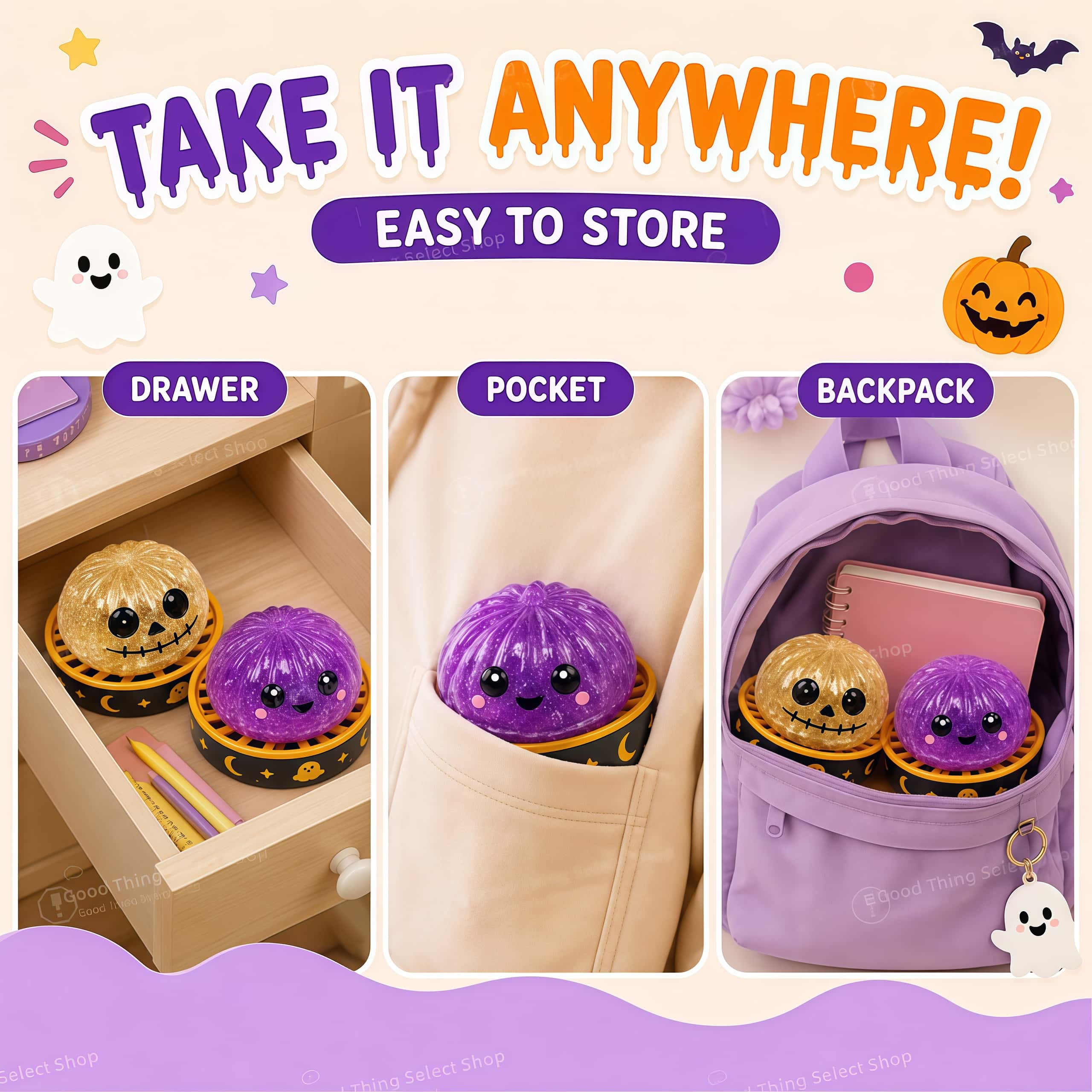 Halloween Dumpling Squishy Toy Pumpkin Eyeball Slow Rising Squeeze ...