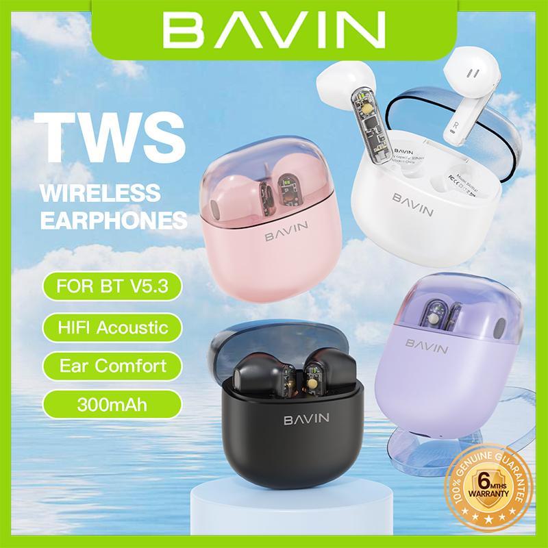 BAVIN BA61 TWS Bluetooth Wireless Earbuds HiFi Sound Stereo Long ...
