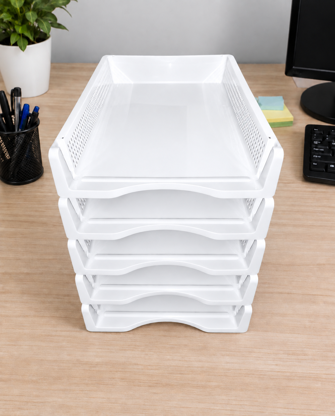 2 to 5 Layers Documents Rack 39x28 cm School & Office Desk Organizer ...
