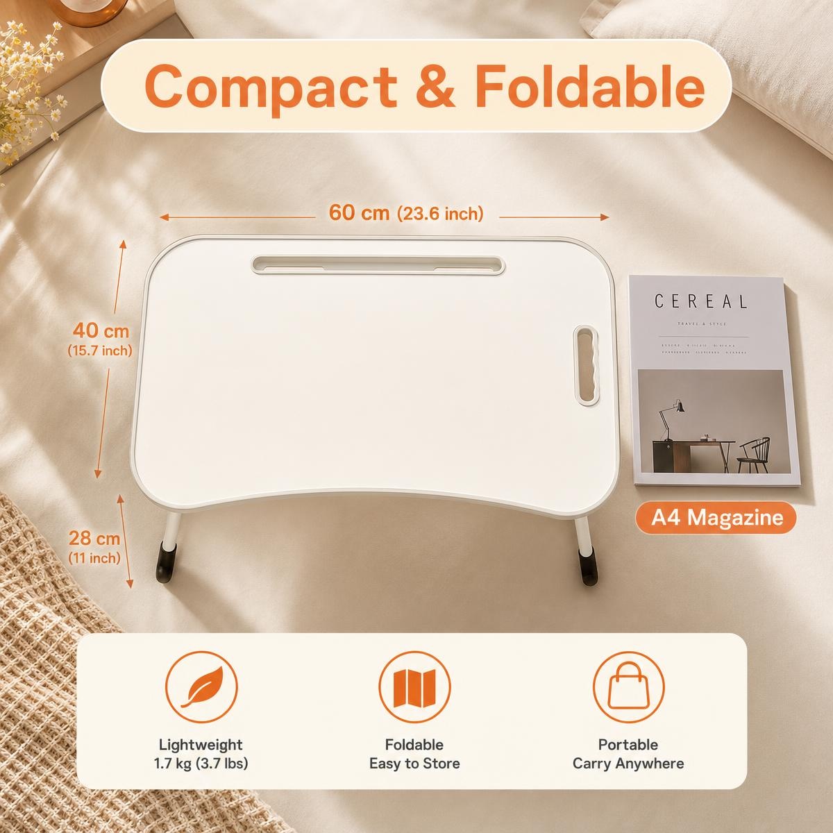 COD Study Table Laptop Foldable Table Folding Mini Bed Table Desk ...