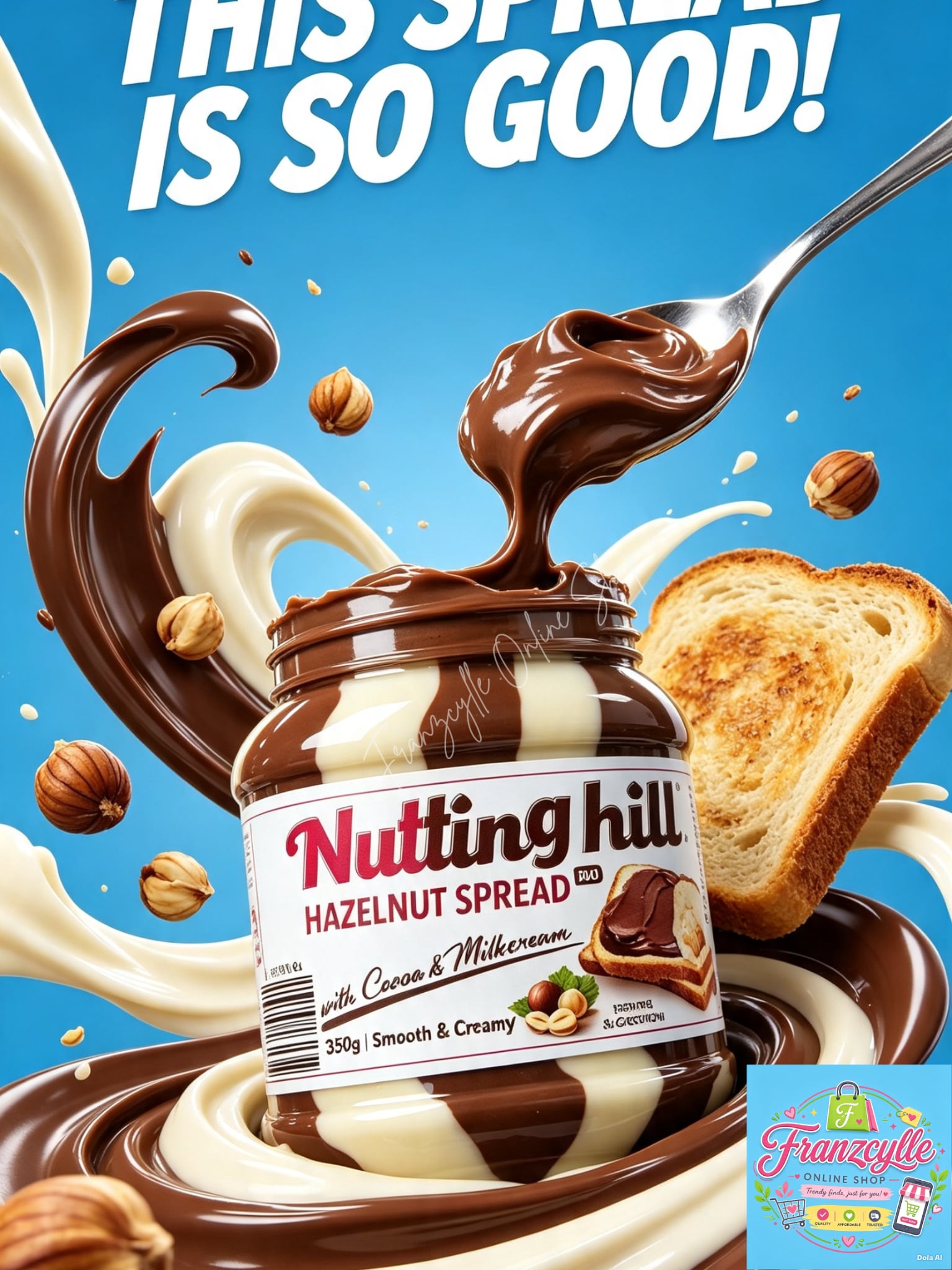 Nutting Hill Duo Hazelnut Spread 350g — Cocoa + Milk Cream | Shopee ...