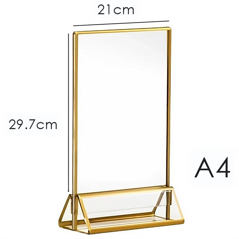 A4 Double Sided Clear Frame Vertical Stand Display Stand Restaurant ...