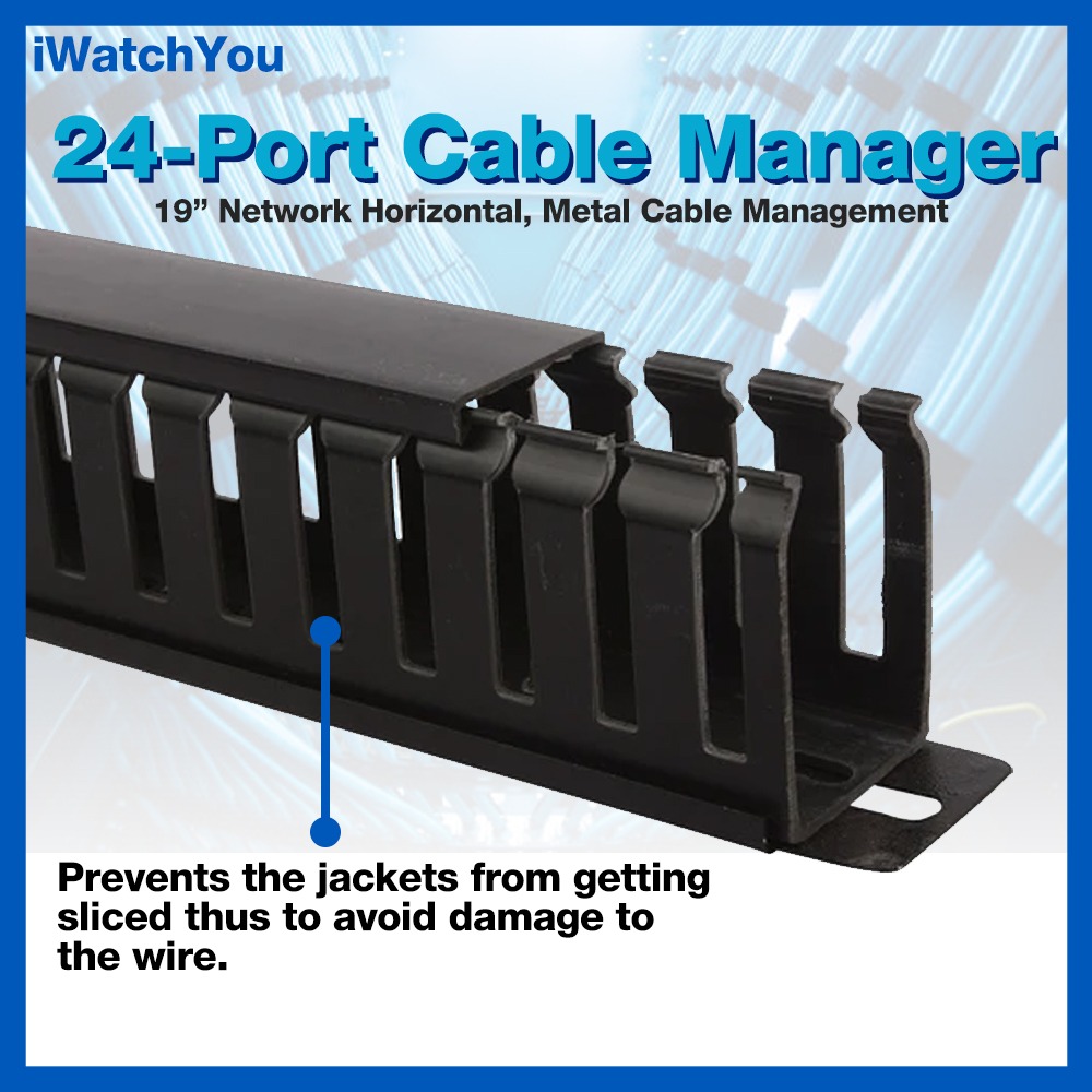 24port Cable Manager [for DVR Rack/Network Cabinet], Arrangement of ...