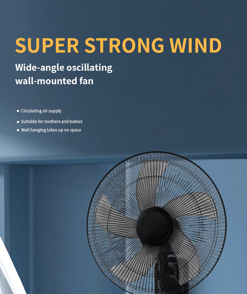 Keycool PLUS Solar Electric Fan Heavy Duty Wall Fan Solar Electric Fan ...