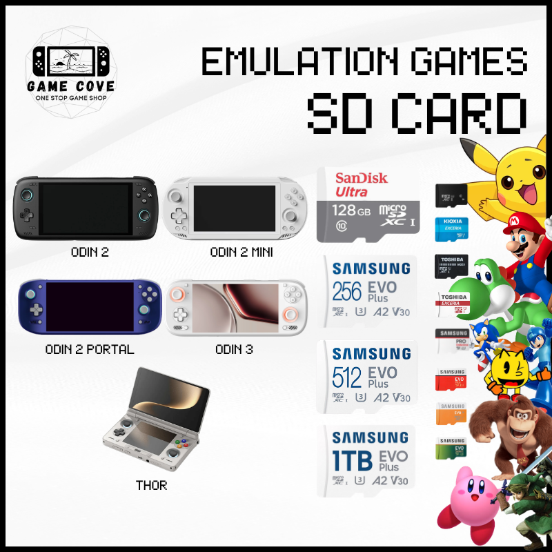 Emulation Games SD Card for Ayn Odin 2, Ayn Odin 2 Mini, Ayn Odin 2 ...