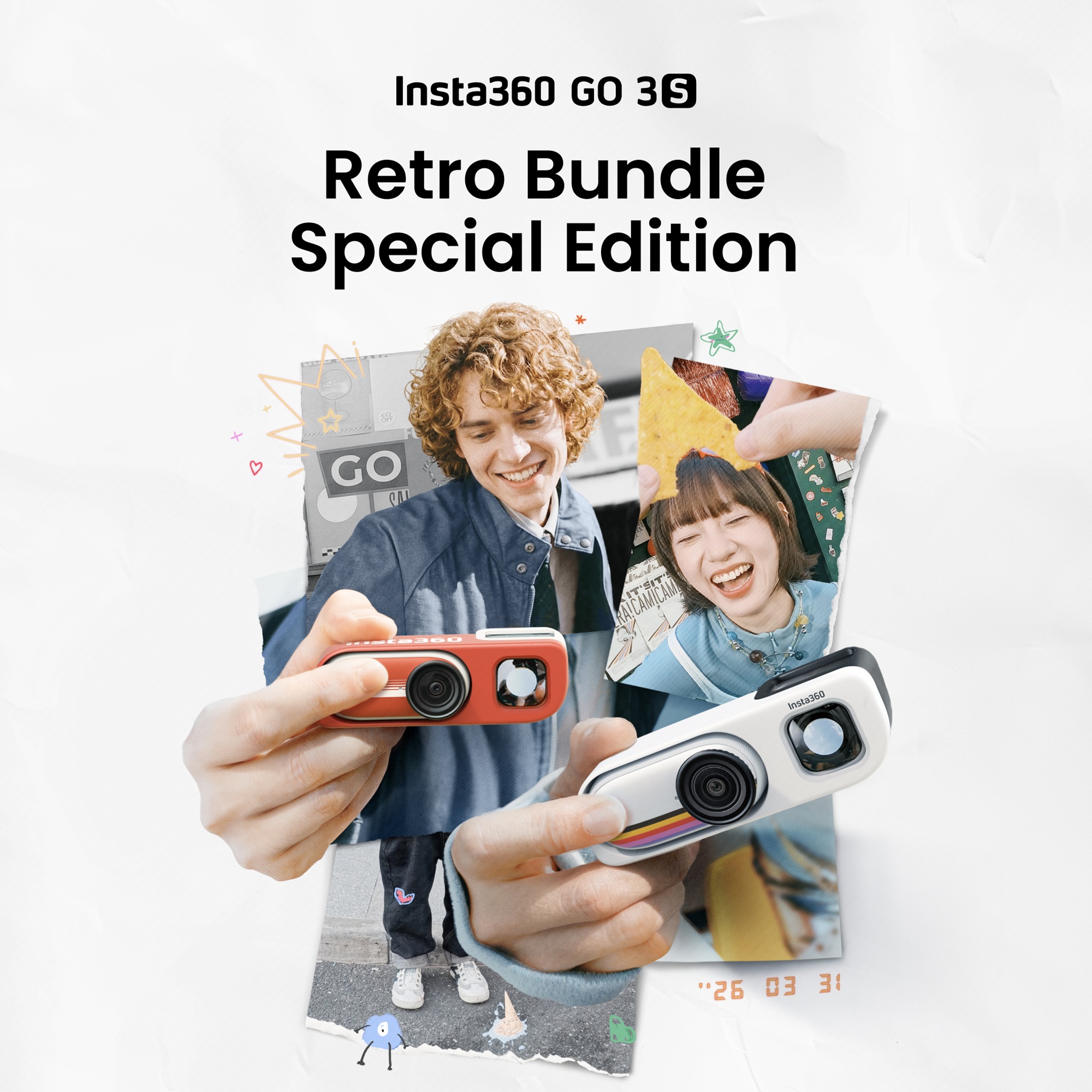 Insta360 GO 3S Retro Player Bundle 4K Tiny Action Camera | Shopee ...