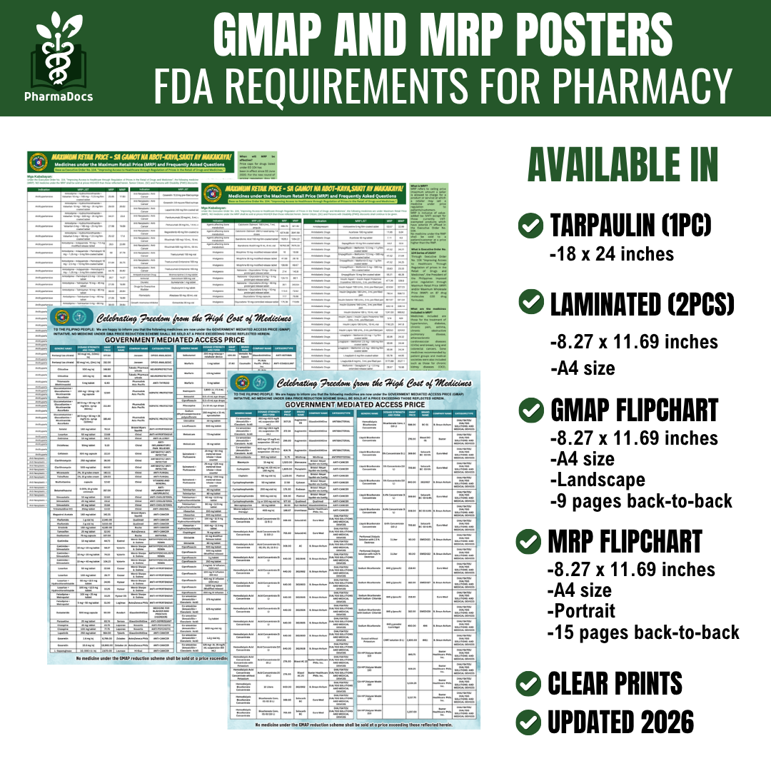 GMAP & MDRP SET UPDATED 2026 - FDA REQUIREMENT FOR PHARMACY | Shopee ...