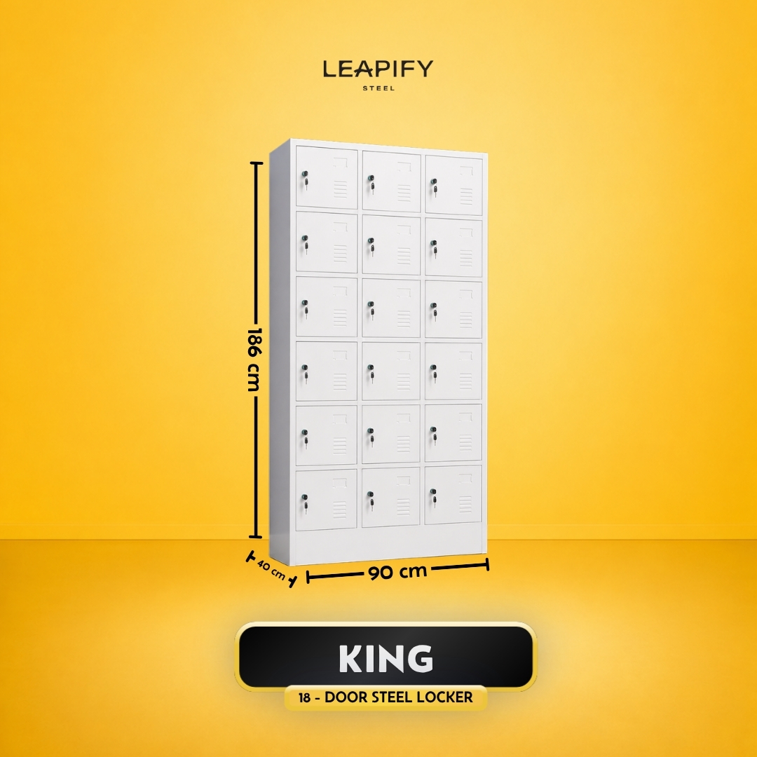 KING | Industrial 18-door Full Steel Locker by Leapify Steel - Durable ...