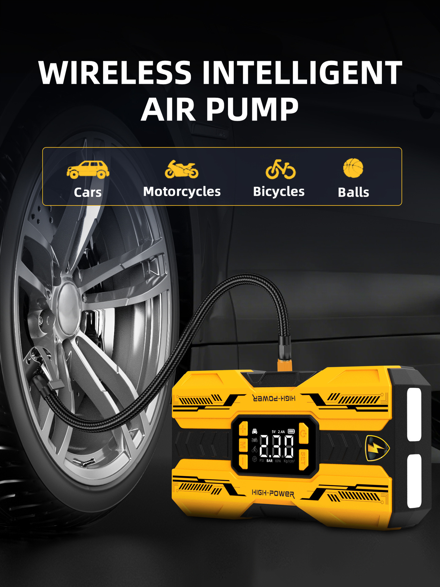 4 in 1 Car Jump Starter with air pump starter power bank car battery ...