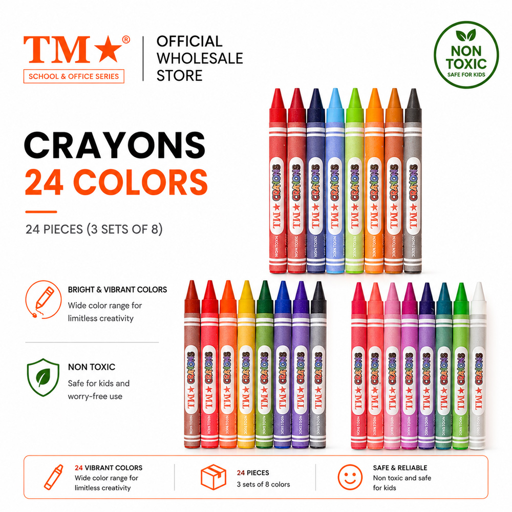 TM | 144 sets Crayons (TMC-24) | Shopee Philippines