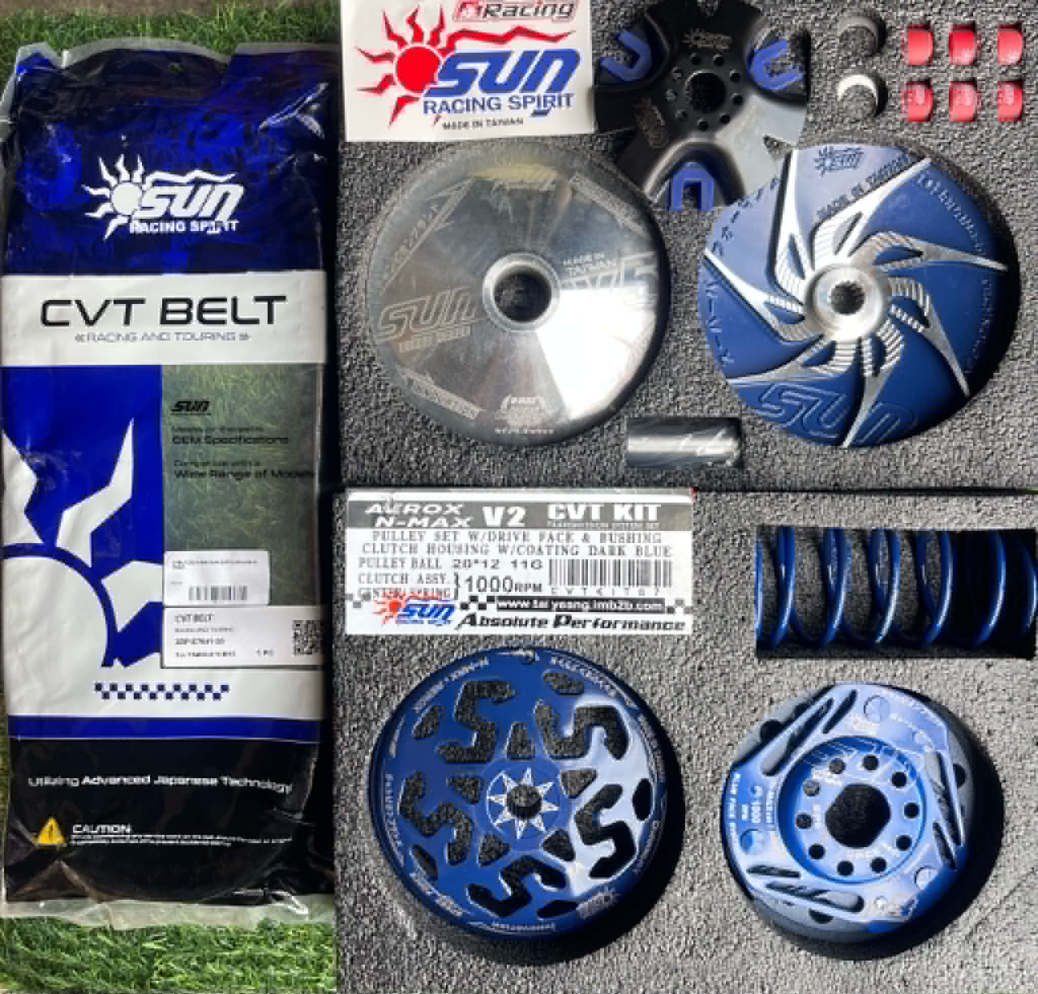 SUN RACING CVT KIT SET VERSION 2 FOR NMAX/AEROX,MIOi125,GEAR,CLICK150 ...
