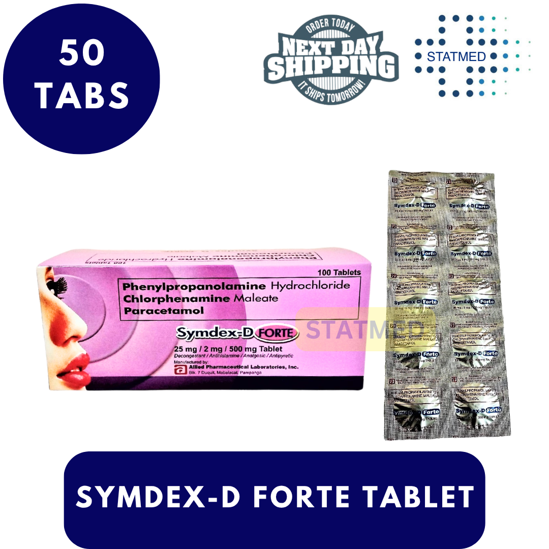 Symdex-D Forte Tablet Paracetamol + PPA + Chlorphenamine Bioflu Neozep ...