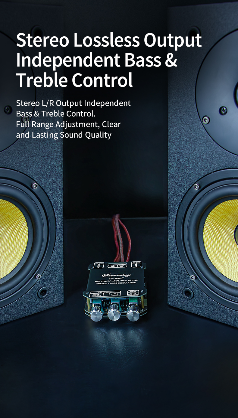Upgraded YS-1002T 200W Bluetooth Amplifier Board - Dual AUX/Bluetooth ...