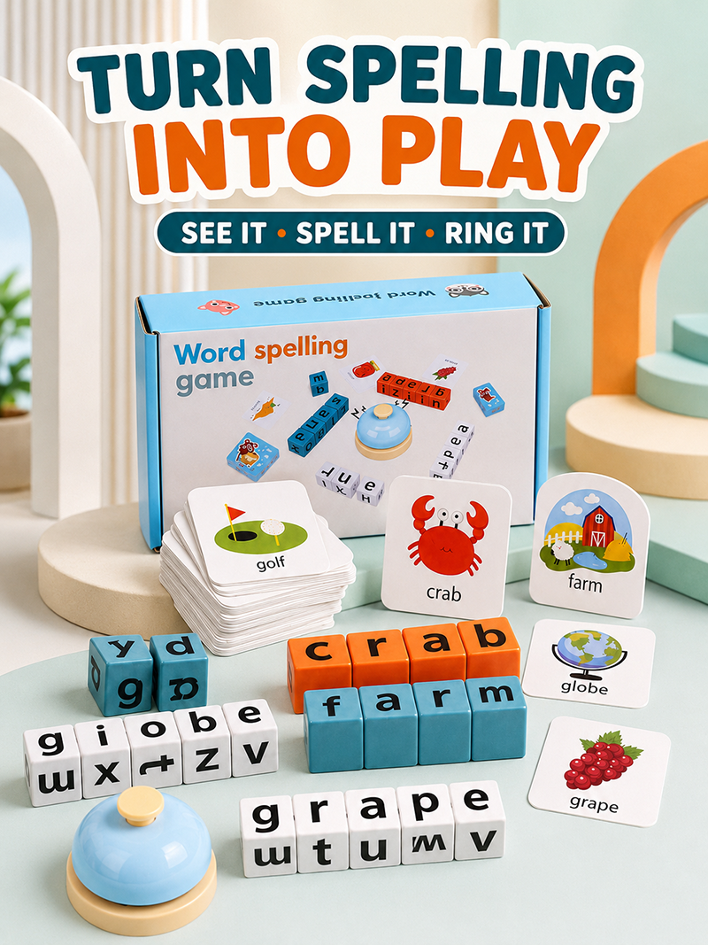 Kiddo Educational Toys For Kids Letter Spelling Cube Building Blocks ...