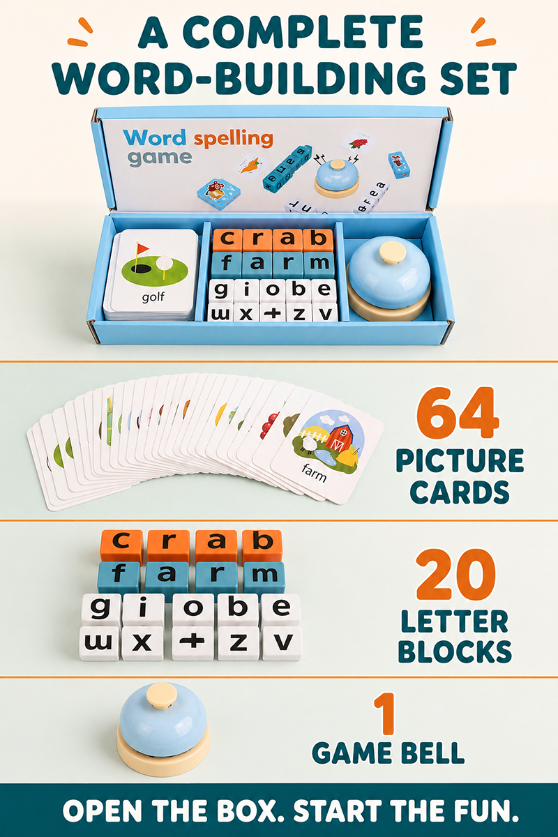 Kiddo Educational Toys For Kids Letter Spelling Cube Building Blocks ...