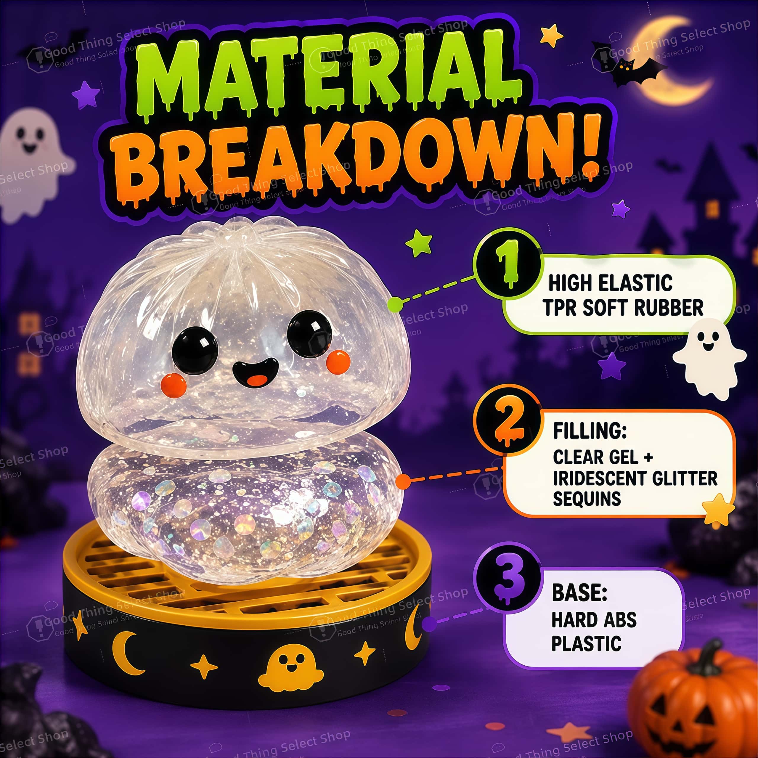 Halloween Dumpling Squishy Toy Pumpkin Eyeball Slow Rising Squeeze ...