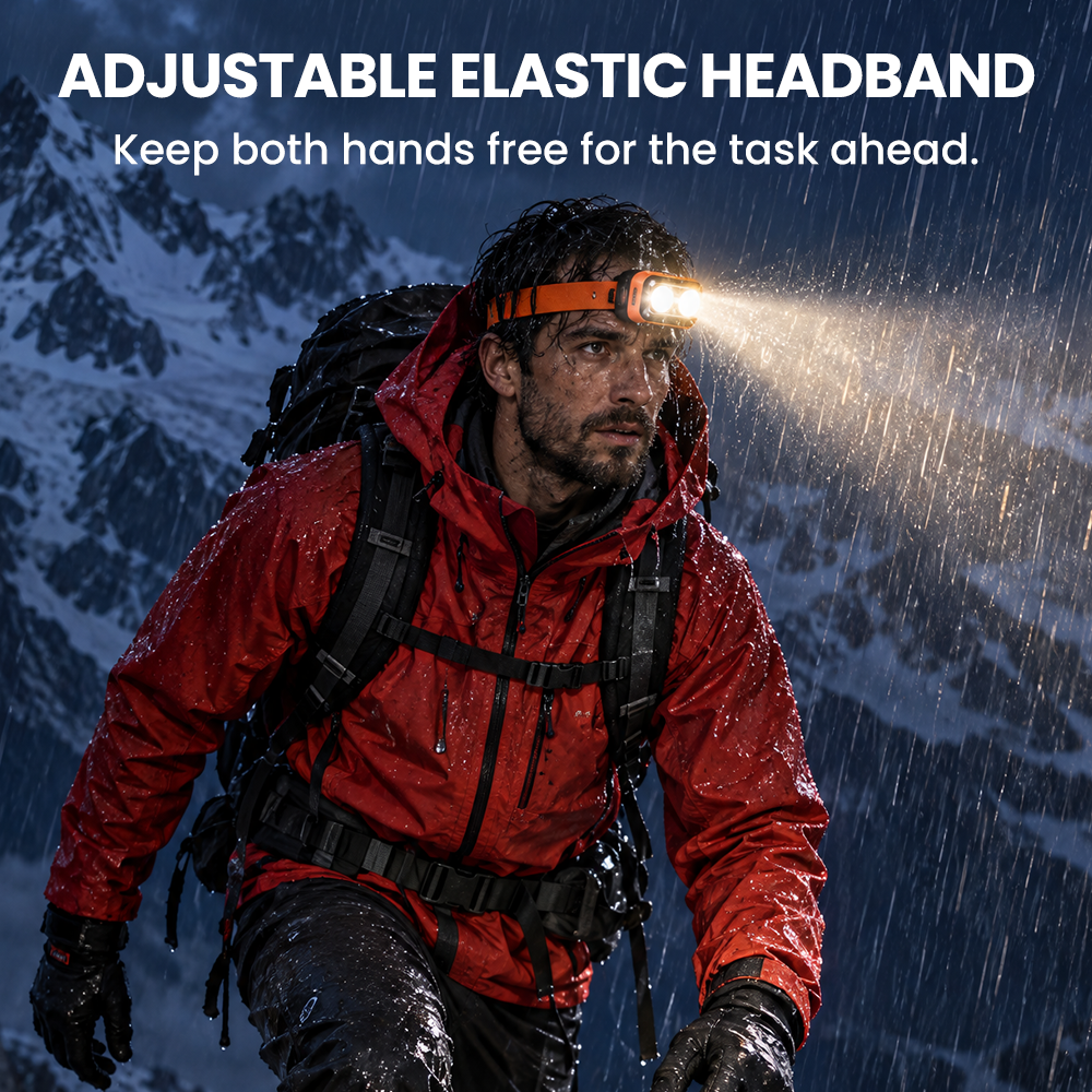 Orashare G08 Wave Sensor LED Headlamp Rechargeable 260LM Super Bright 5 ...