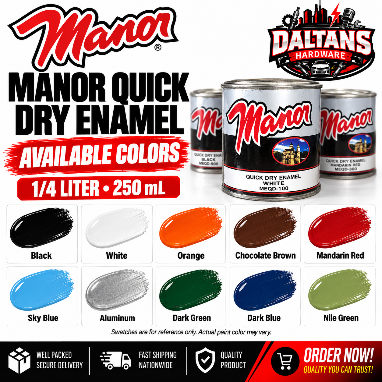 MANOR QDE QUICK DRY ENAMEL 1/4L | Shopee Philippines