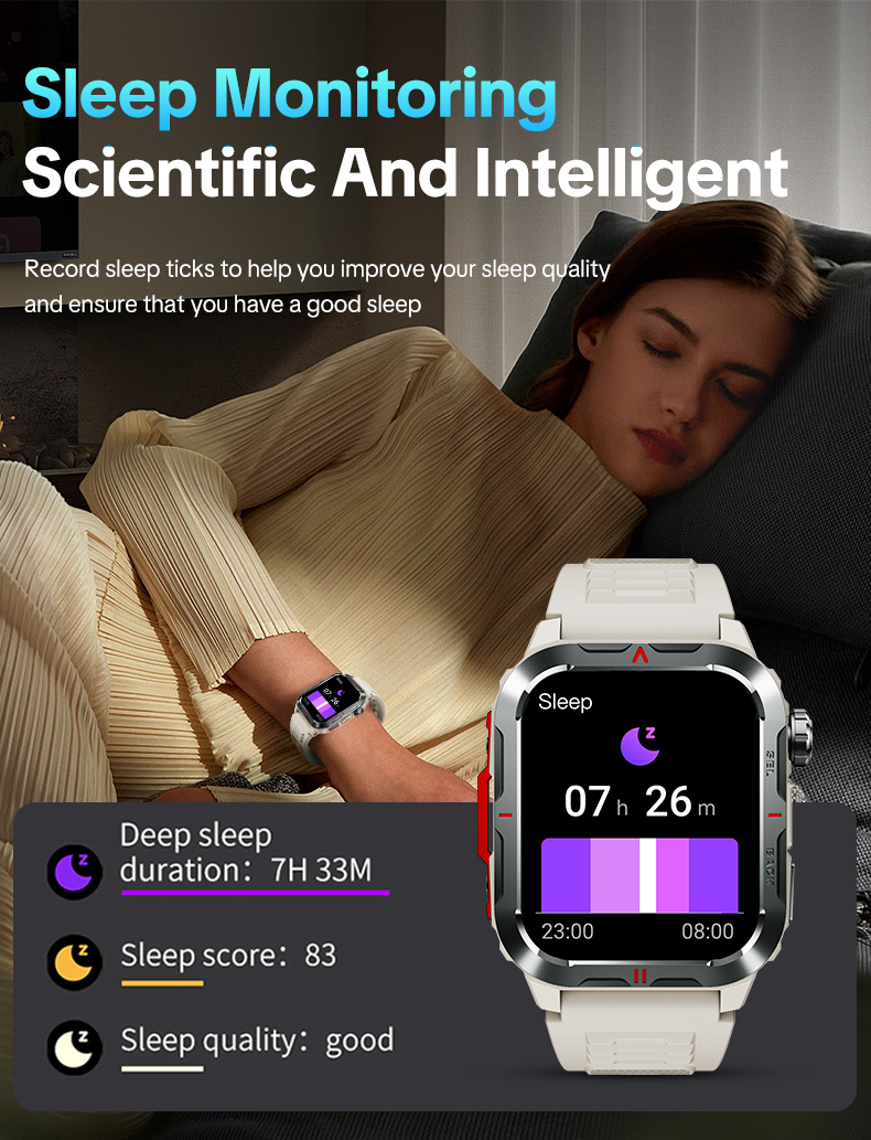 Aolon Tetra S5 Smart Watch men Compass 1 ATM Read WA Flashlight Long ...