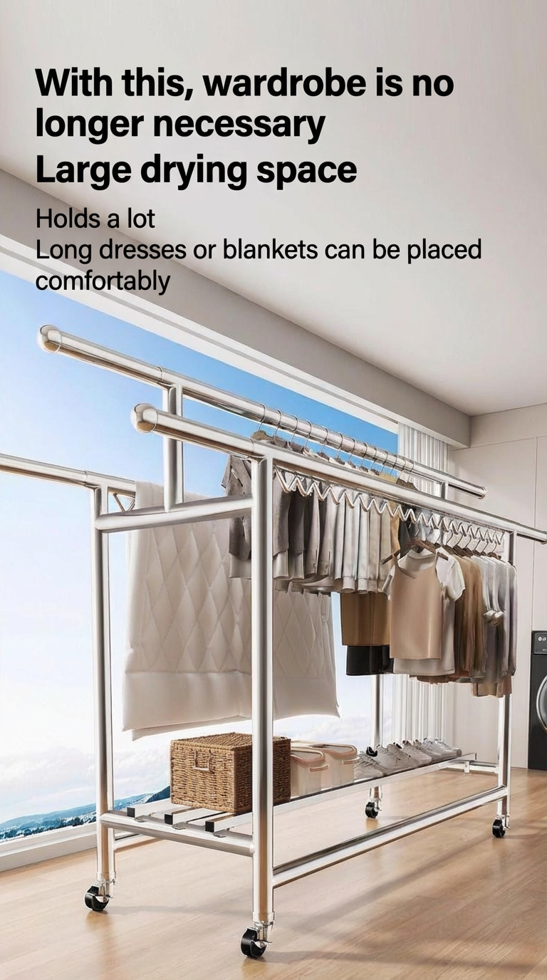 Drying Rack Stainless Steel Clothes Rack Heavy Duty Sampayan Foldable ...