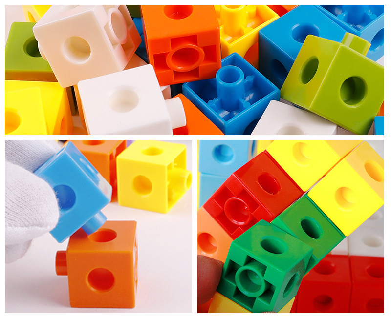 Math Linking Cubes Numberblocks 100pcs 2cm Number Blocks Snap Cube ...