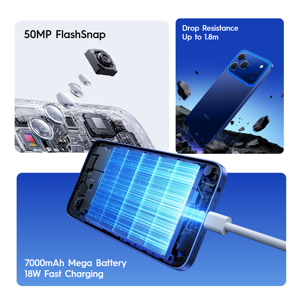 TECNO Spark 50 4G Smartphone (4/256GB, 4/128GB) | Helio G81 Processor ...