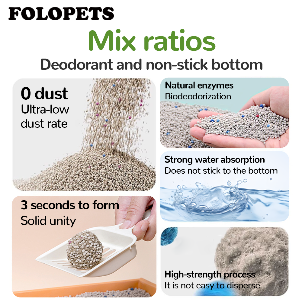FOLOPETS 10KG Bentonite Cat Litter Cat Litter Sanddeodorized Cat Litter ...