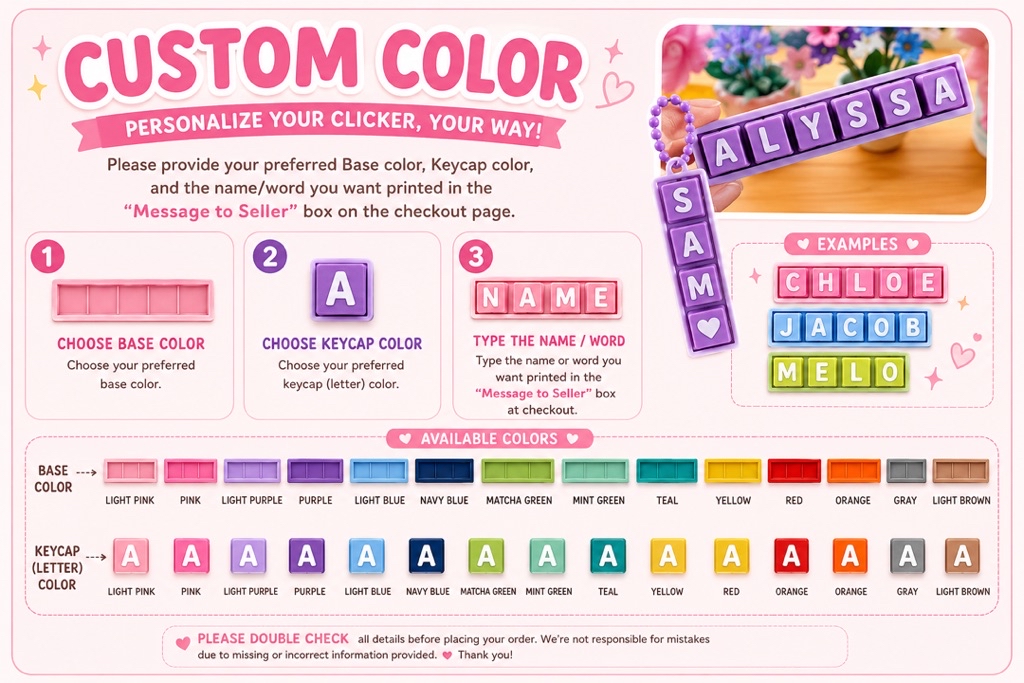 CNCL-021 Name Clicker Custom Personalized Fidget Clicker Gift Idea ...