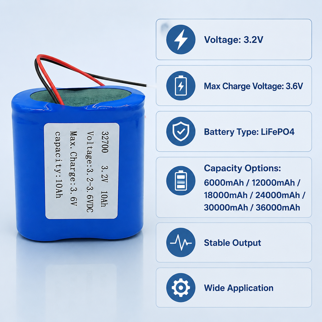 32650 LiFePO4 3.2V Durable Solar Street Lamp Li-Ion Battery Power ...