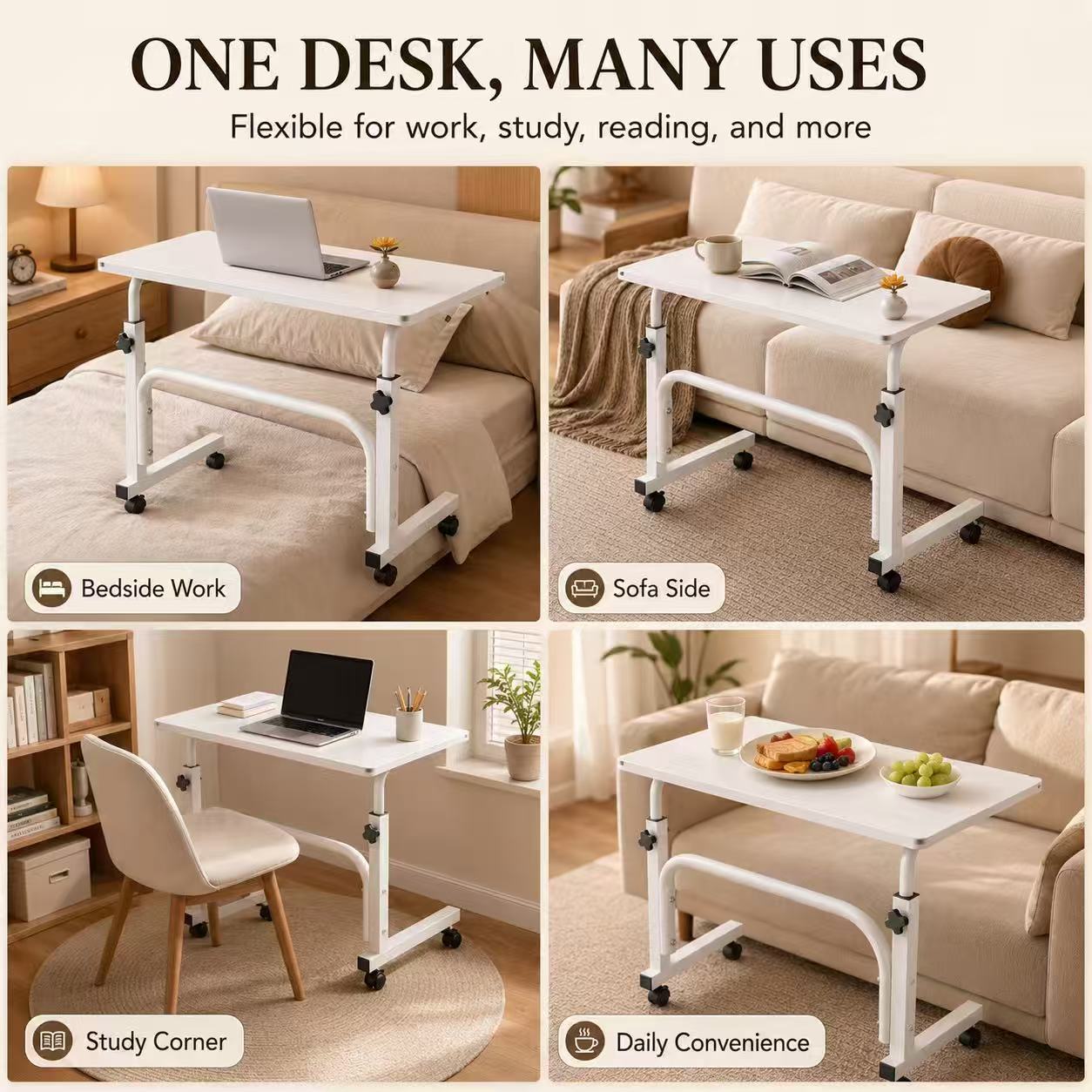 ⚡️COD⚡️Adjustable Table Laptop Table Study Table Standing Bed Side ...