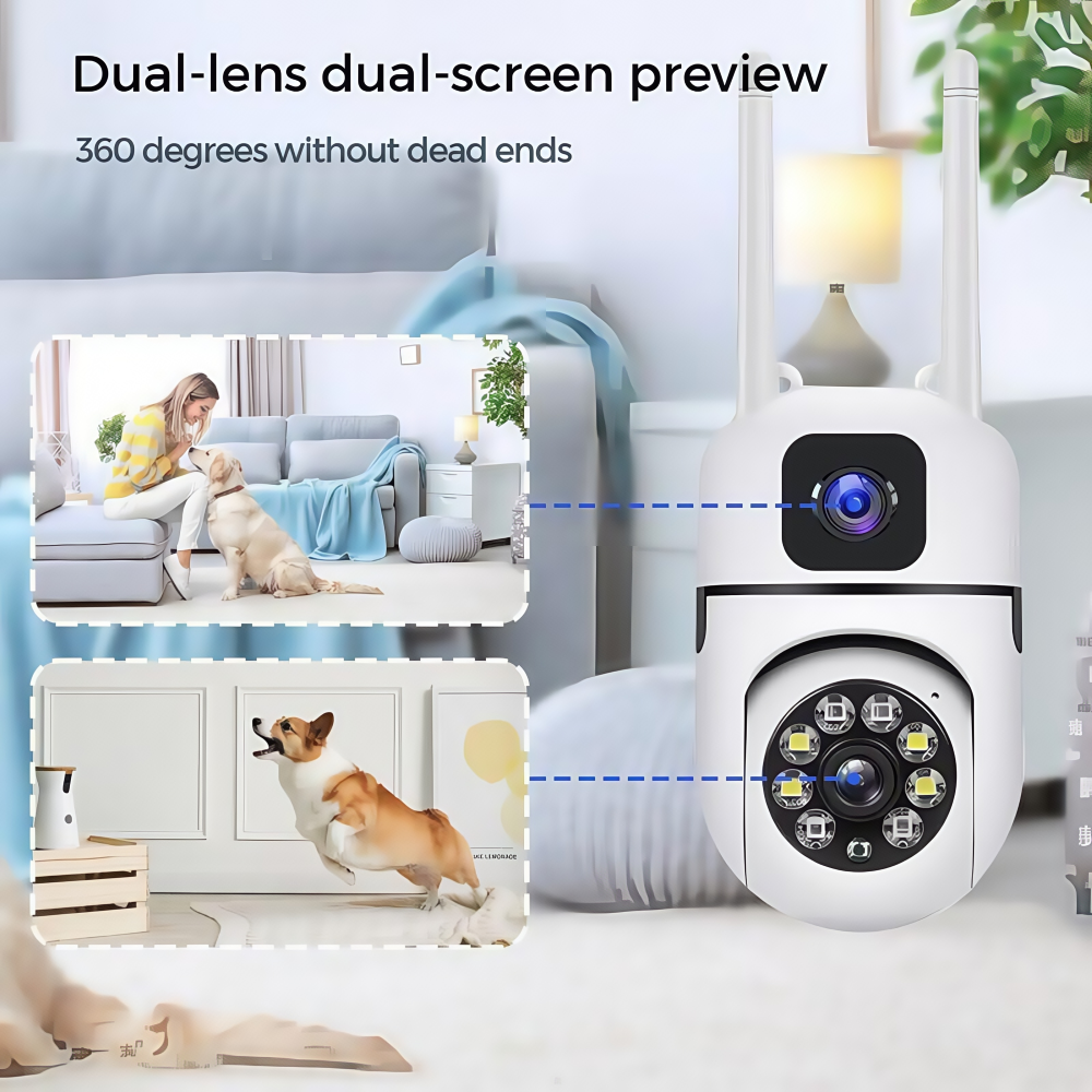 V380 PRO CCTV Camera Dual Lens 5K HD Night Vision 360° Panoramic Motion ...