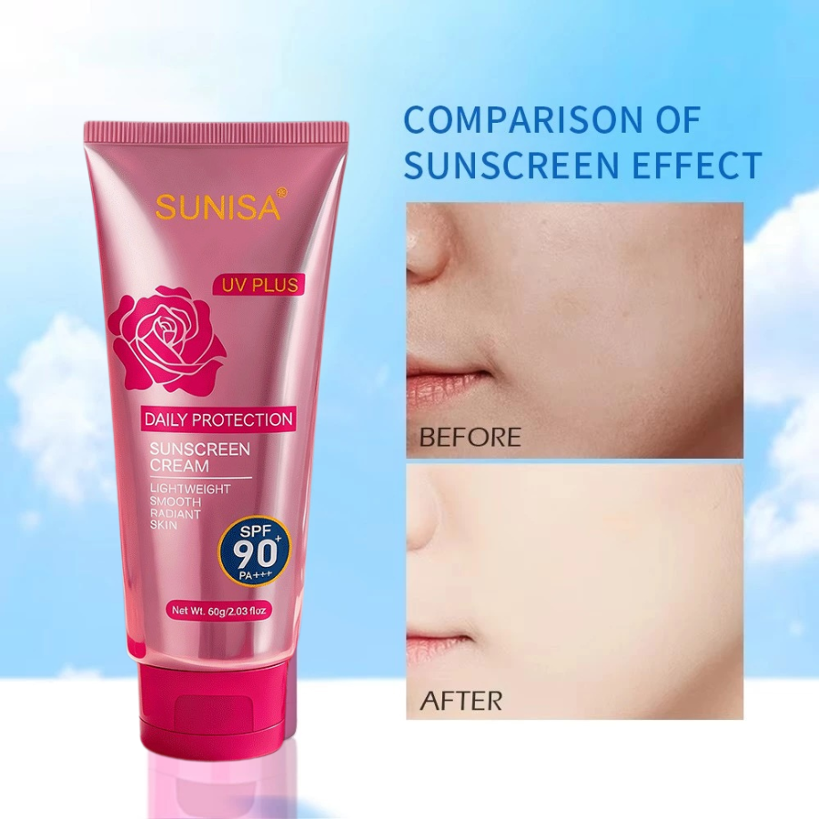 Set of 3 pcs Sunisa SPF90+++ Sunscreen Cream Protection UV PLUS 60ml ...