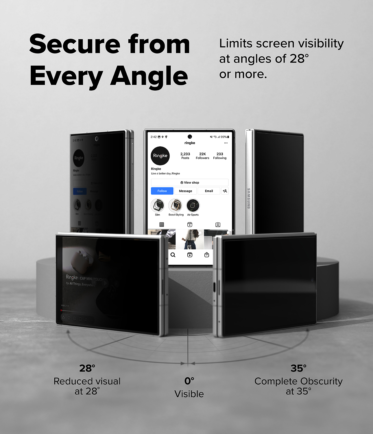 Ringke Privacy 360° Easy Silde Cover Display Tempered Glass Screen ...