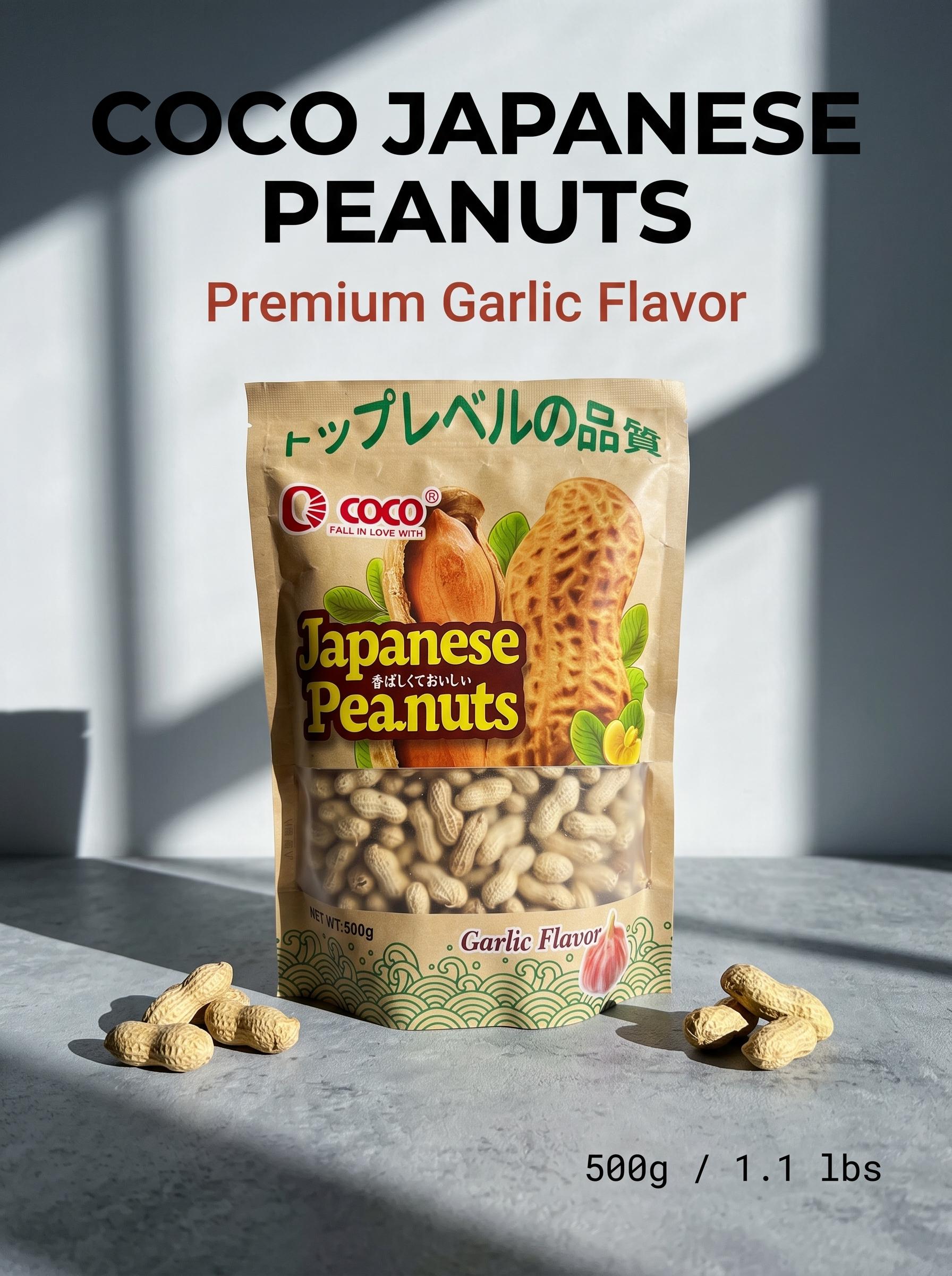 COCO Japanese peanuts Garlic/Salted flavor 500g | Shopee Philippines