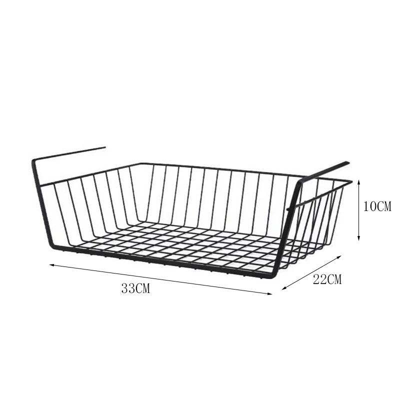 Under-Shelf Metal Wire Storage Basket Hanging Rack Organizer ...