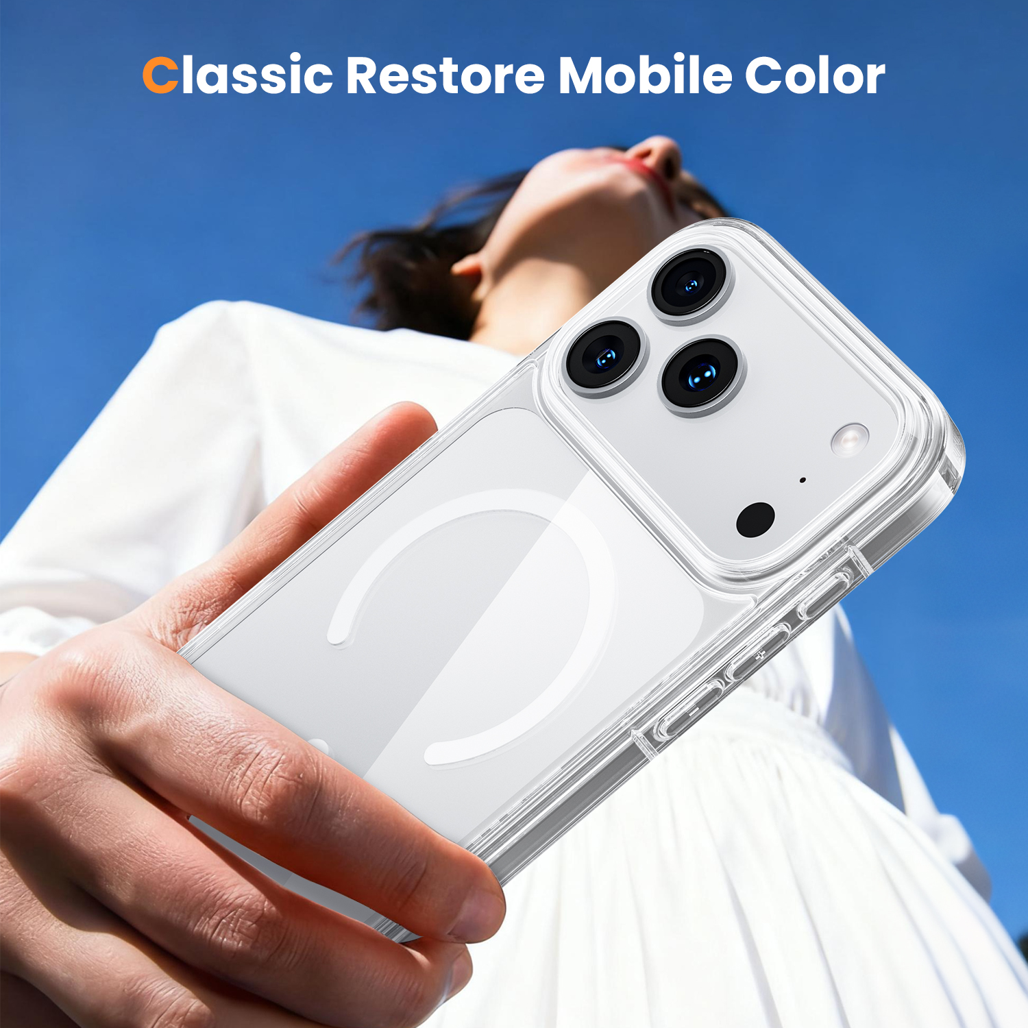 WSKEN For iPh18ProMax/18Pro/17/16/15Transparent Magnetic PhoneCase Anti ...